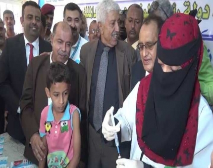 نائب رئيس الوزراء يدشن الحملة الوطنية للتحصين ضد مرض الحصبة والحصبة الألمانية