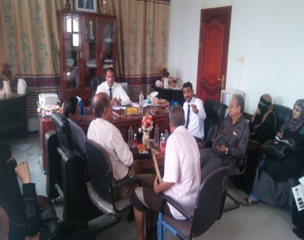 مدير مكتب التربية بلحج يستقبل لجنة التغذية المدرسية بوزارة التربية