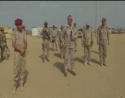قائد القوات المشتركة للتحالف يزور ألوية العروبة في محور مران بصعدة