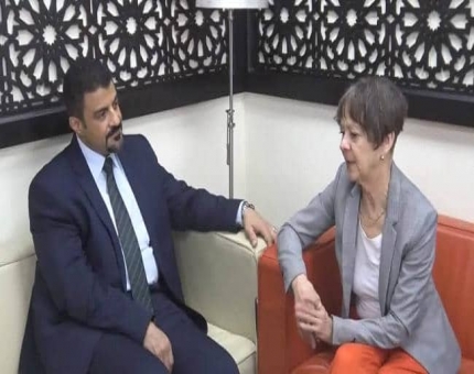 سالمين يعبر عن سعادته بلقاء سفيرة ألمانيا الاتحادية في العاصمة عدن