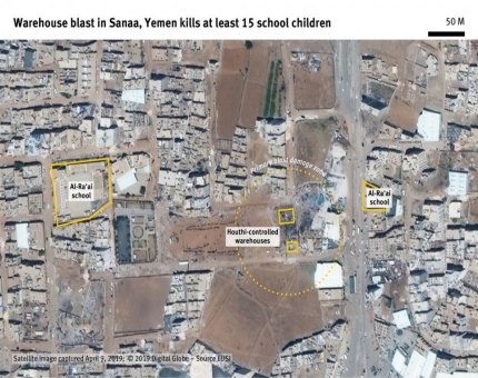 منظمة «هيومن رايتس» : انفجار "سعوان" حدث بسبب مواد متفجرة حوثية ..«فيديو وتفاصيل»