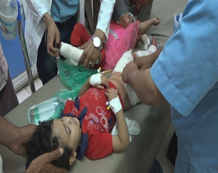 إصابة "5" أطفال قصفاً بمدفعية الحوثي بتعز